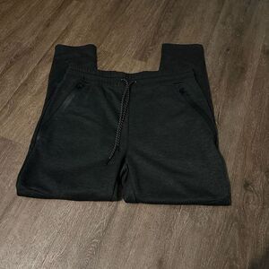 Southpole Mens Drawstring Elastic waistband Joggers Black Zipper Pockets Size L